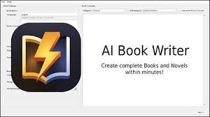 An AI tool helping create a children’s book, with digital illustrations and creative story elements appearing on the screen.