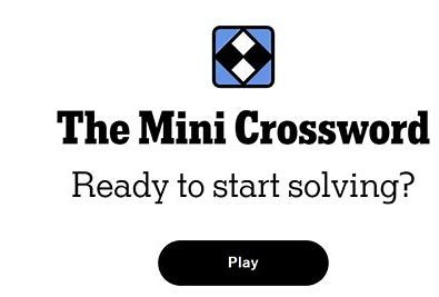 A screenshot of the NYT Crossword Clues Mini, showing a grid of black and white squares with numbered clues on the side, featuring a selection of short and challenging crossword puzzles.